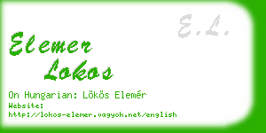 elemer lokos business card