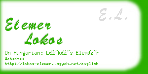 elemer lokos business card